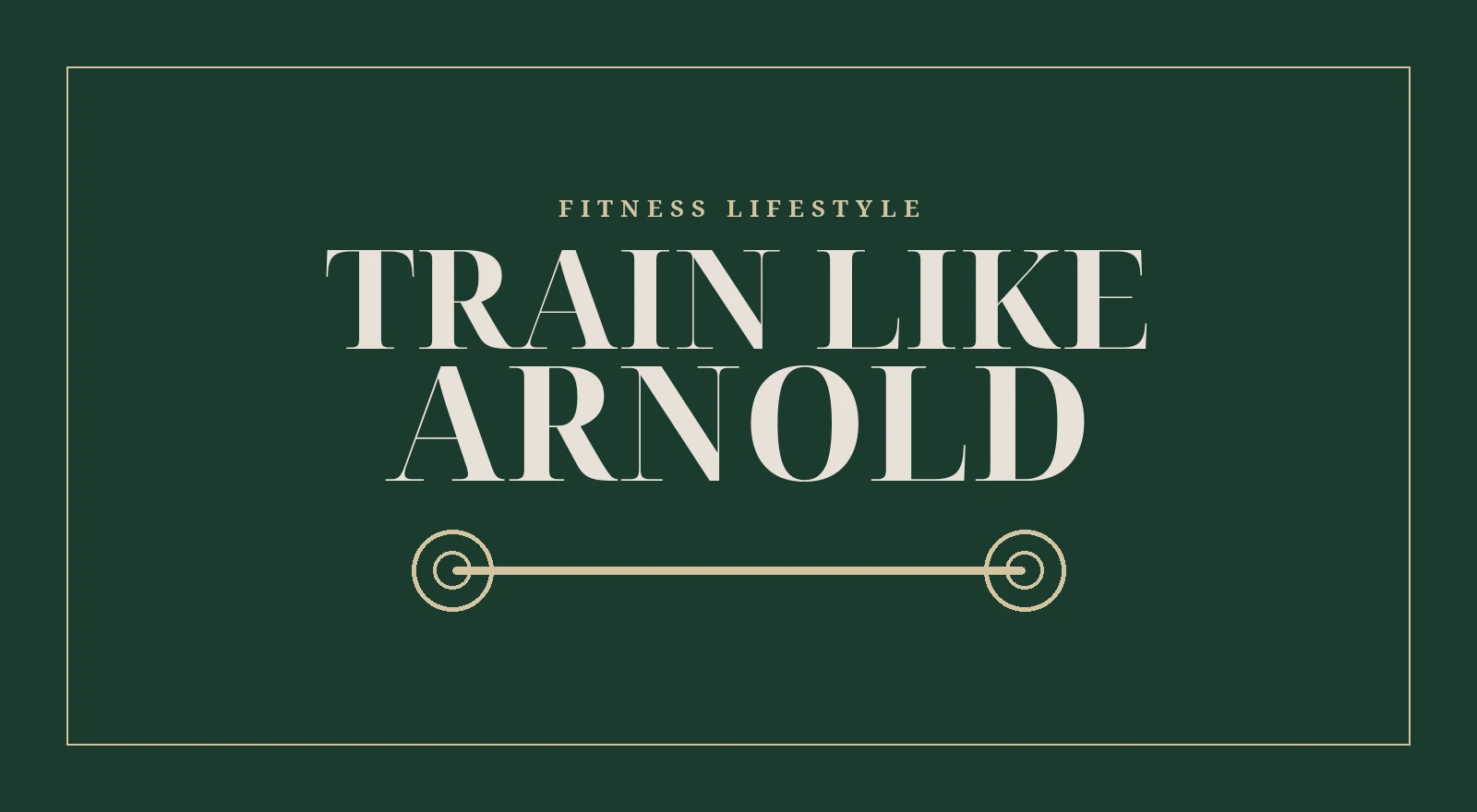 We Train Like Arnold